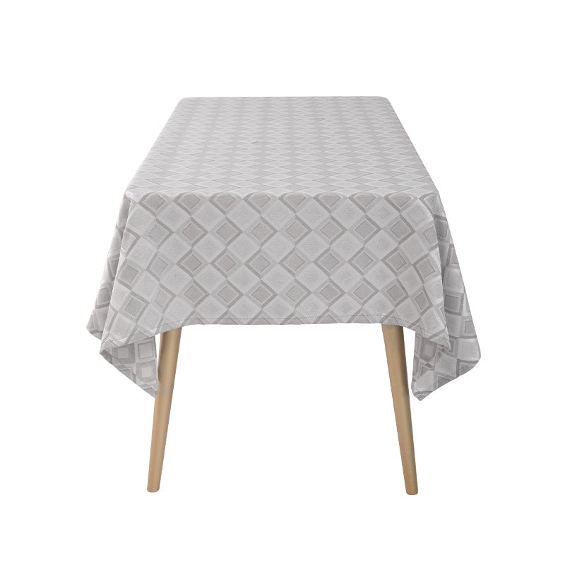 Woven jacquard tablecloth with diamond relief and easy-care cotton blend Stornfield