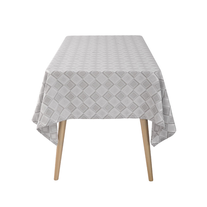 Woven jacquard tablecloth with diamond relief and easy-care cotton blend Stornfield