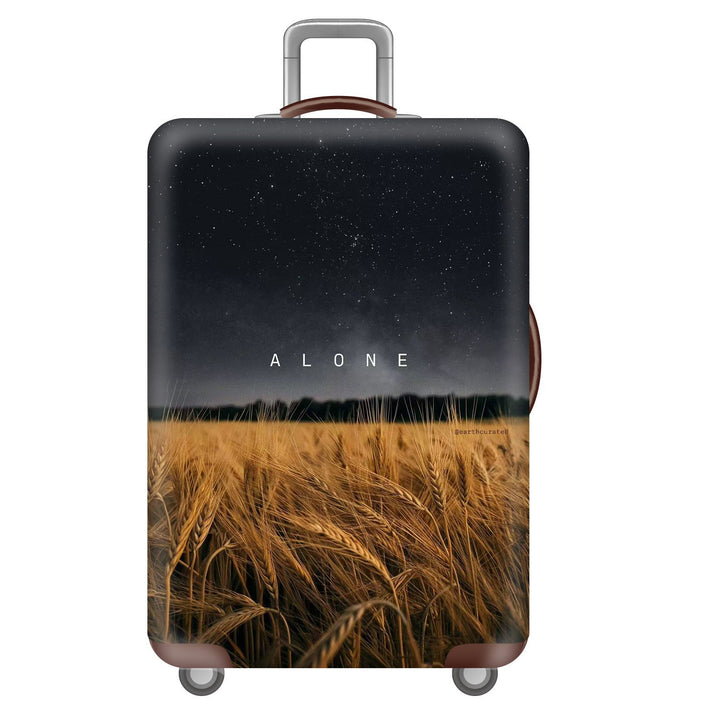 Unisex nano elastic suitcase cover with starry sky city motif, stretch protective cover for trolley luggage Stornfield