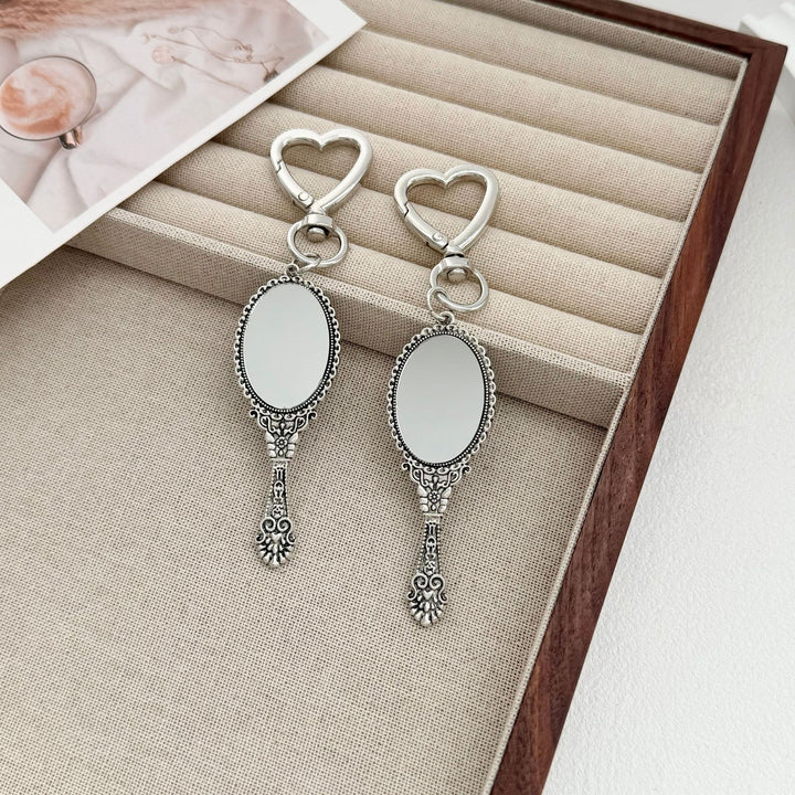 Vintage-Style Compact Mirror Keychain Stornfield