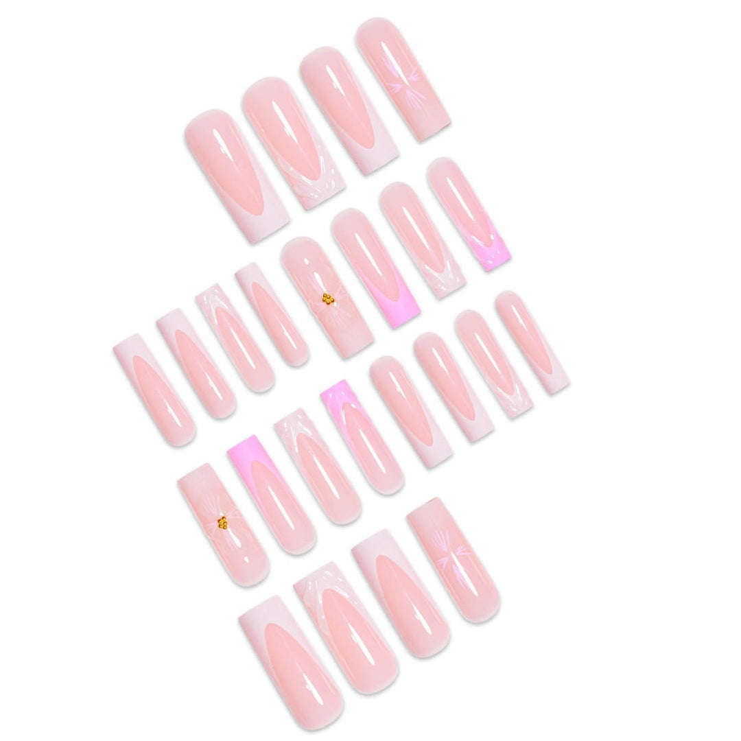 Floral-Inspired 3D Press-On Nail Art Extensions Stornfield