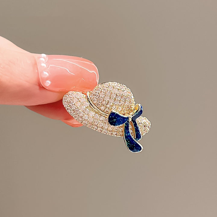 Glamorous flower brooch with sparkling crystals Stornfield