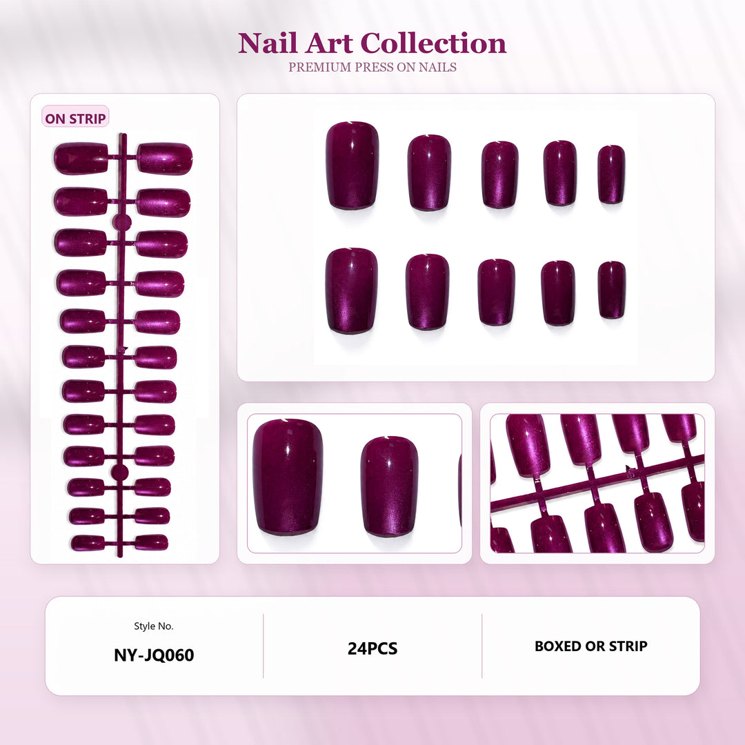 Premium Press-On Nails with Metallic Shine Stornfield