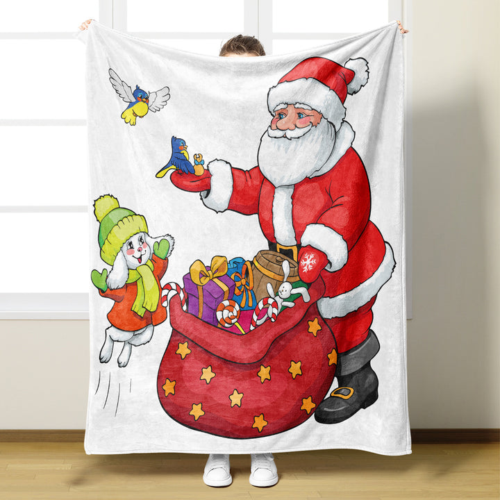 Christmas-Themed Throw Blanket