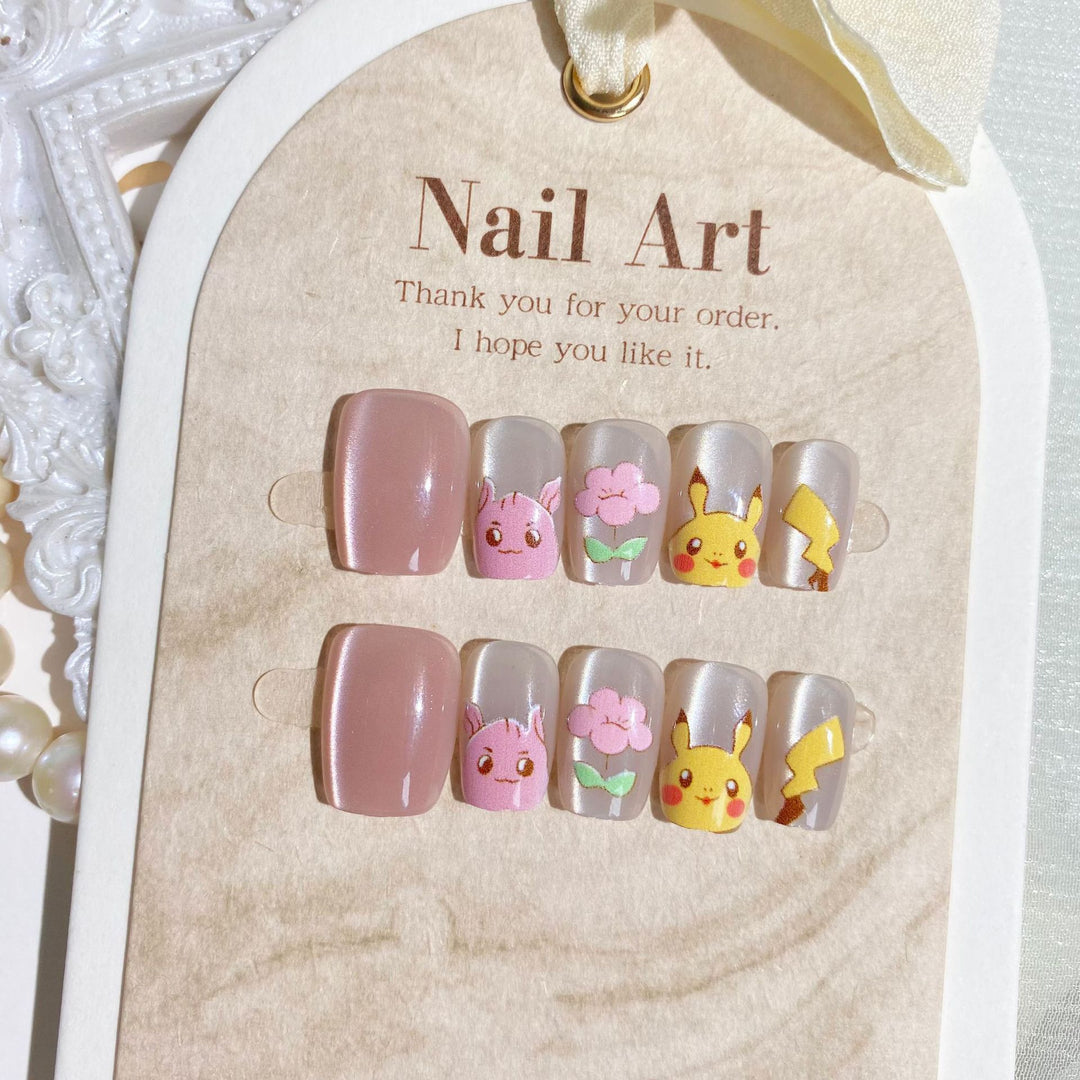Themed Cartoon Character Press-On Nail Set