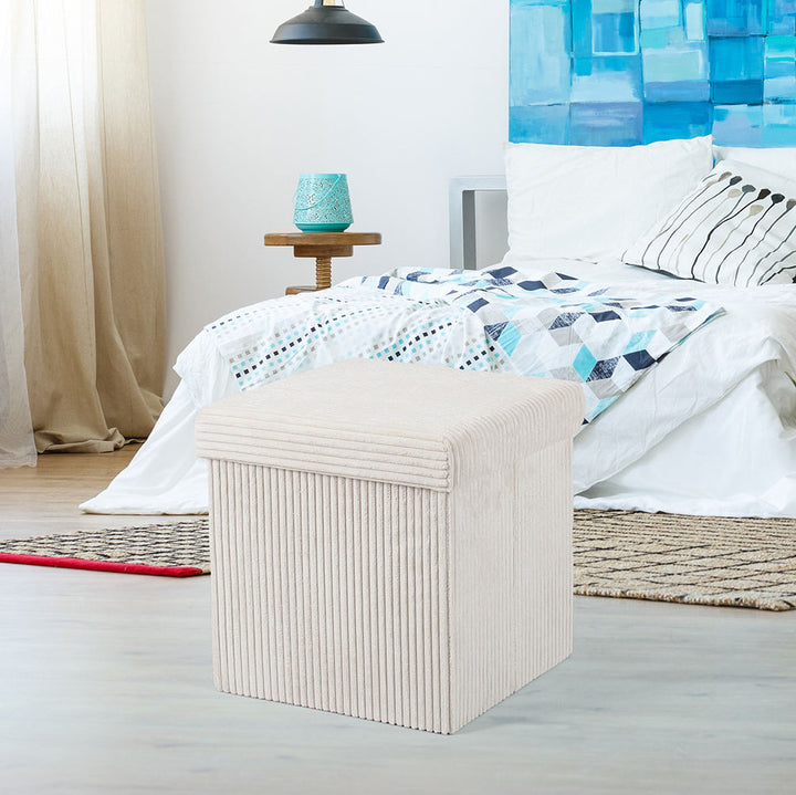 Plush Storage Ottoman Stornfield