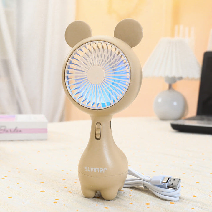 Women's Portable Hand Fan with Cute Ears Stornfield