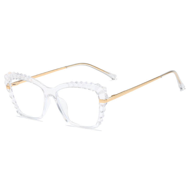 Women oversized glasses with unique wave edge design Stornfield