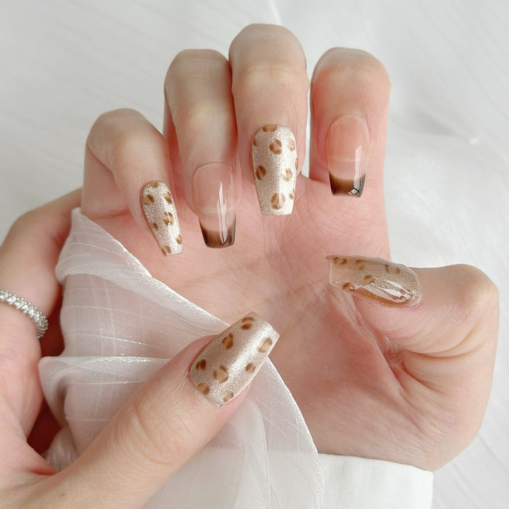 Decorative Press-On Nail Art Set with Unique Pattern
