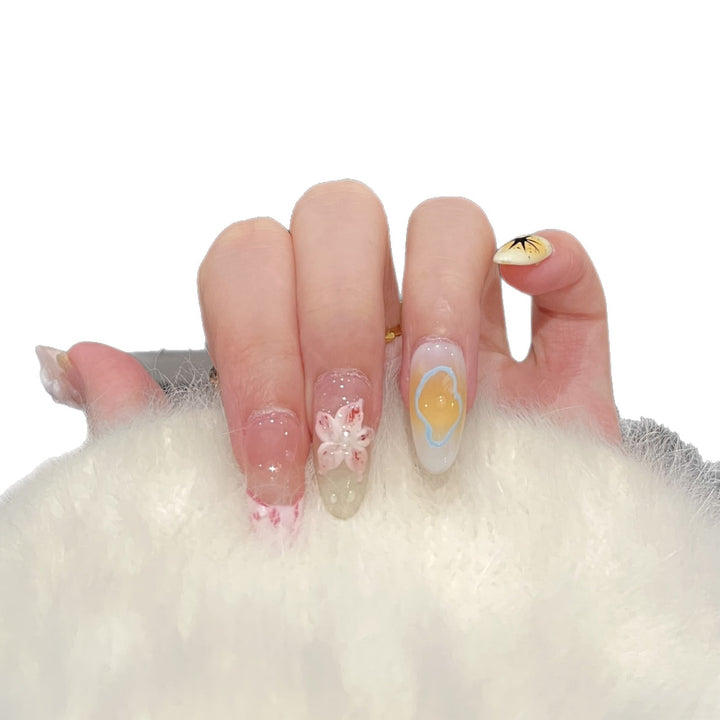 Artistic Floral Press-On Nail Art Set Stornfield