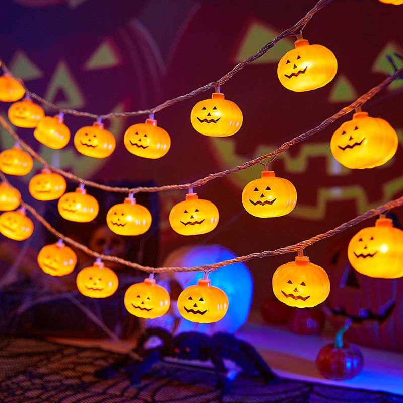 Decorative Halloween string lights with pumpkin motifs Stornfield