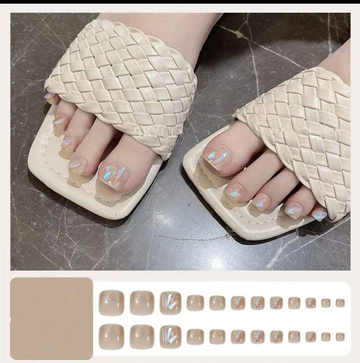 False artificial toenails with glitter effects Stornfield