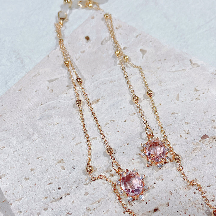 Noble jewelry necklace with sparkling crystals Stornfield