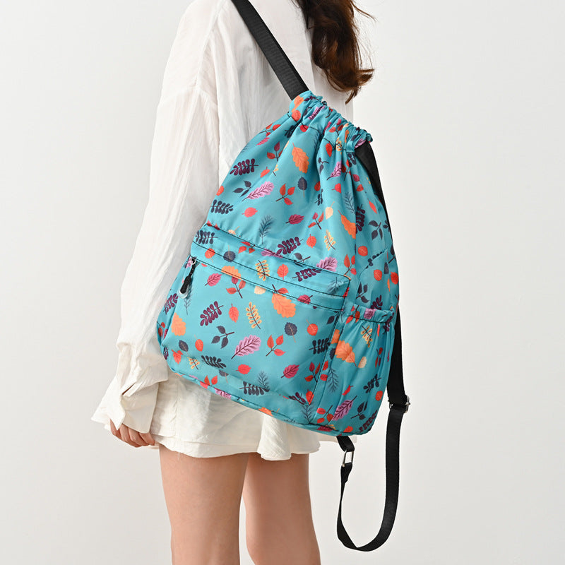 Drawstring Elephant Print Backpack Stornfield