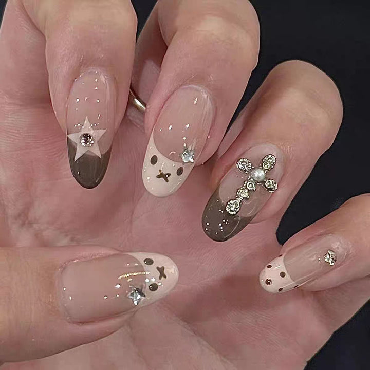 Artistic Floral and Minimalist Press-On Nails Stornfield