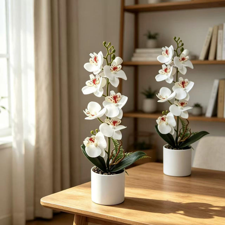 Artificial Orchid Centerpiece for Home Decor and Tabletop Display