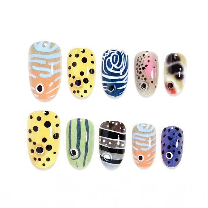 Artistic Patterned Press-On Nail Tips Stornfield