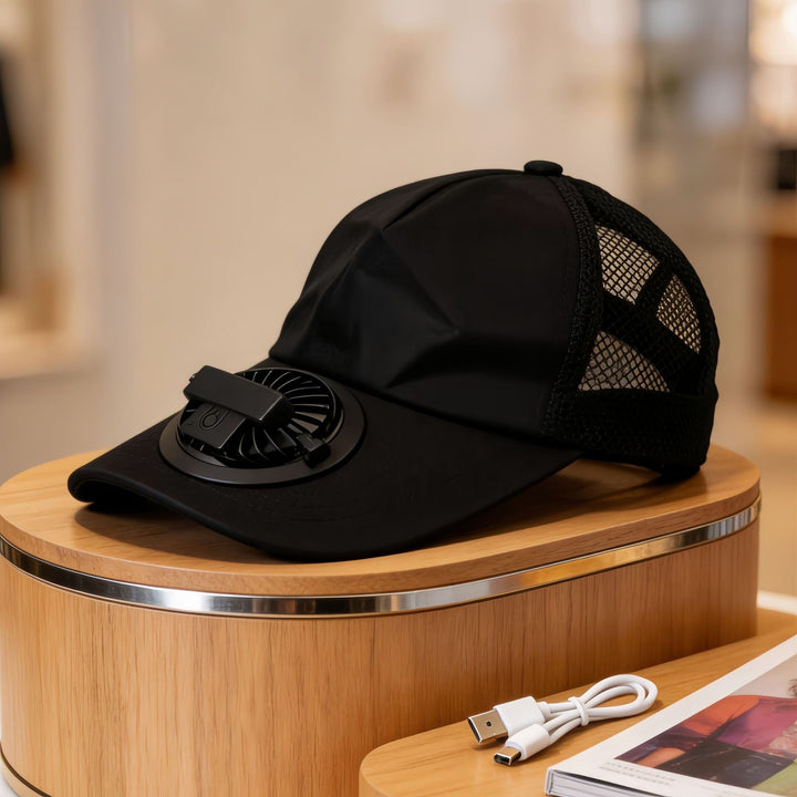 Unisex cap with integrated fan Stornfield
