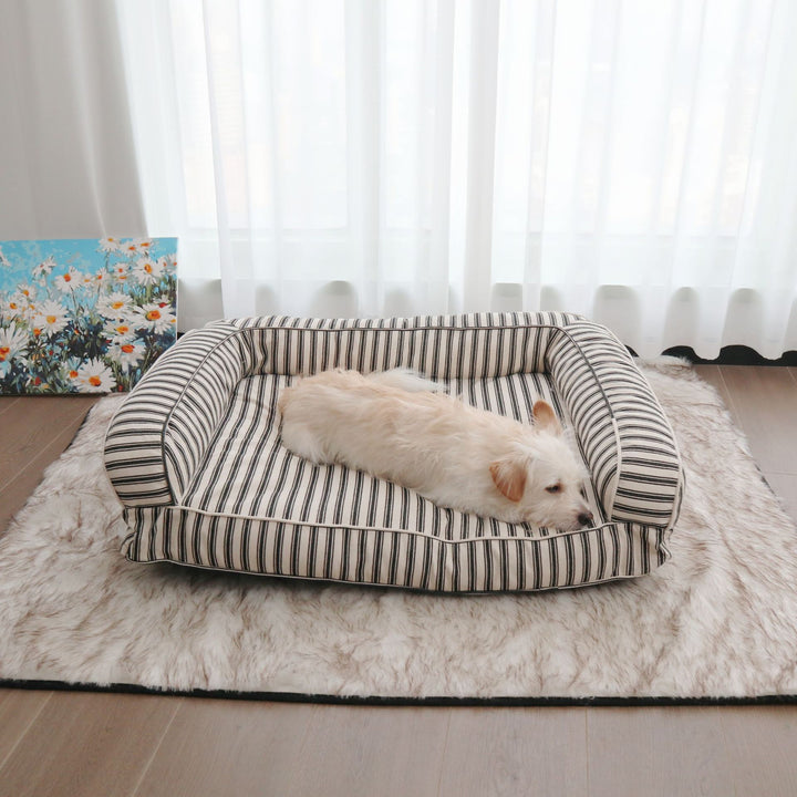 Striped Orthopedic dog Sofa