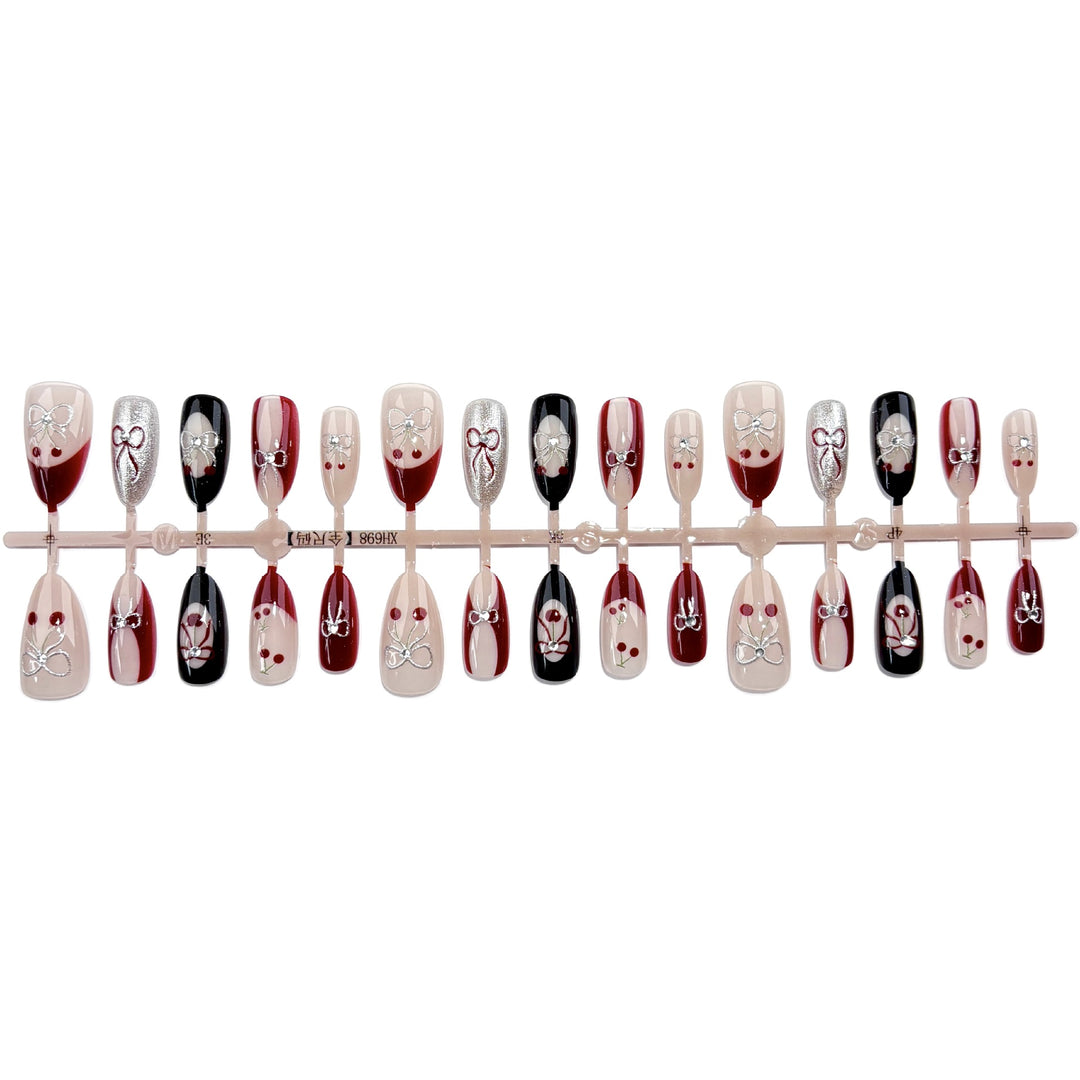 Elegant Holiday-Themed Press-On Nail Set