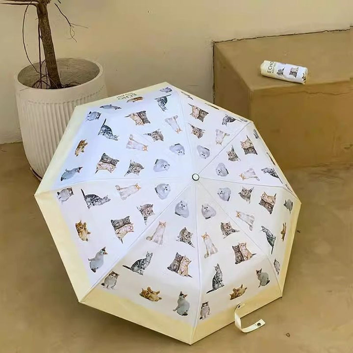 Ladies folding umbrella with playful animal design Stornfield