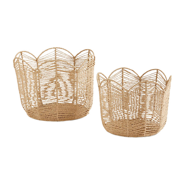 Handcrafted storage basket in leaf design Stornfield