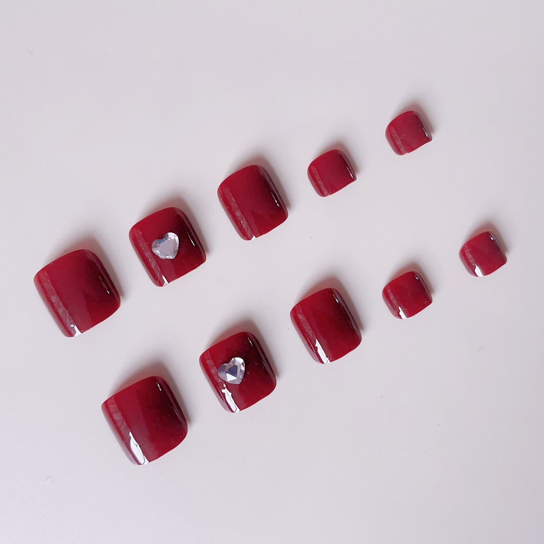 Nail art set with elegant heart accents Stornfield