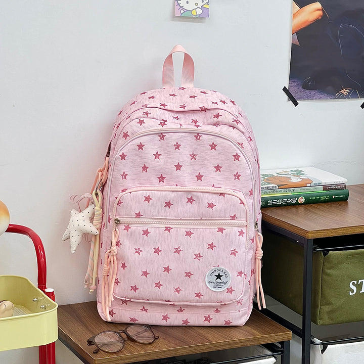 Star-Embellished Casual Backpack Stornfield