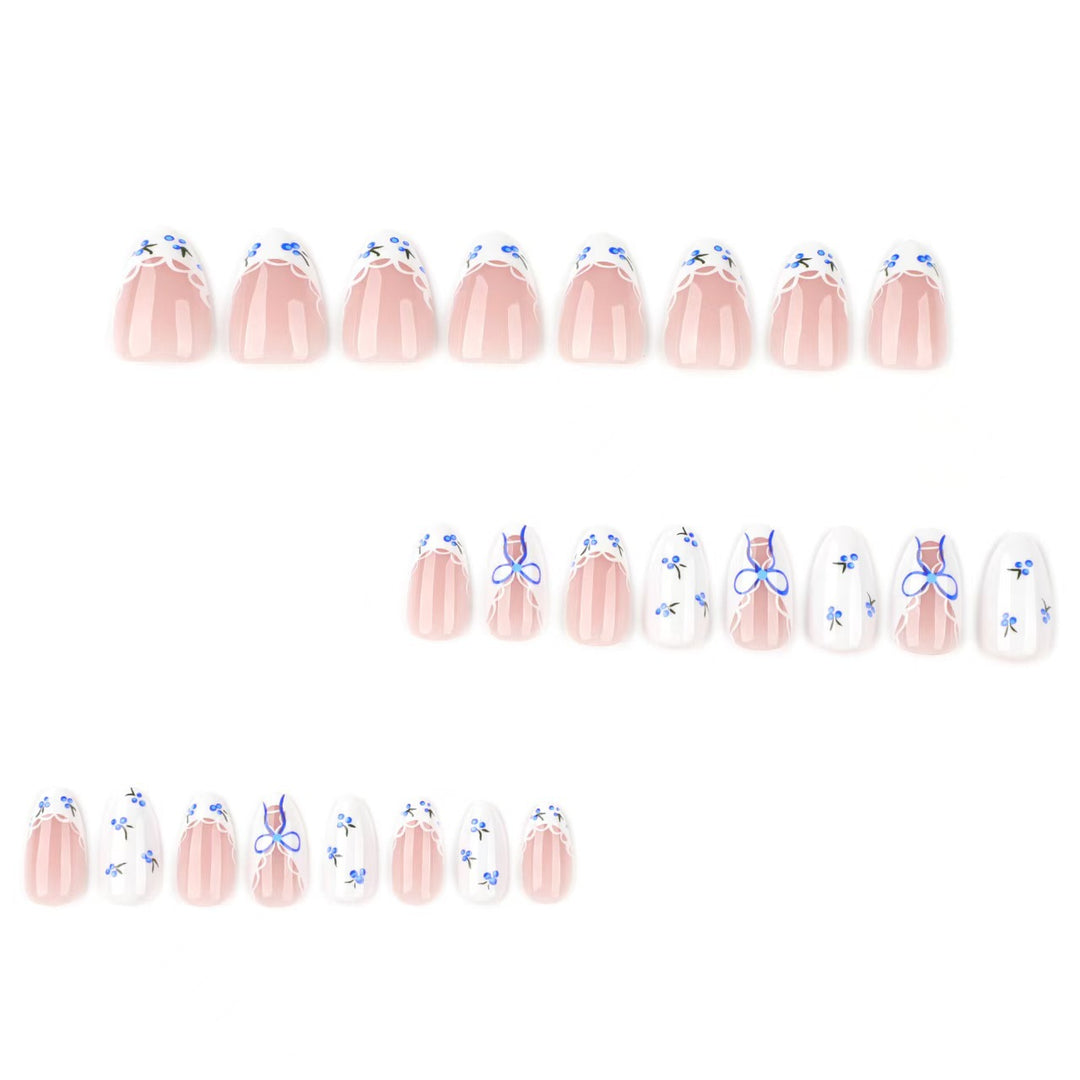 Detailed Floral Design Press-On Nails Stornfield