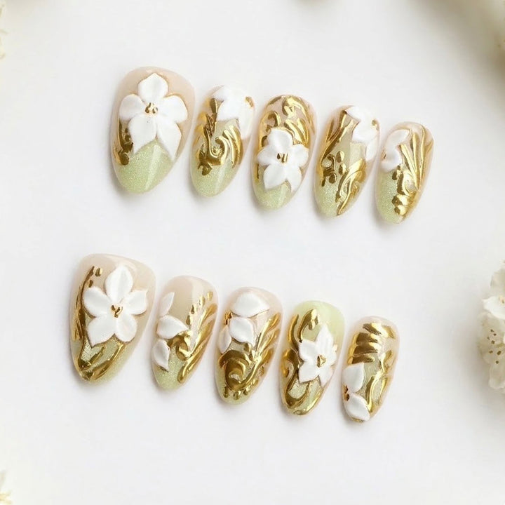 Decorative Floral Press-On Nail Set Stornfield 1788497824