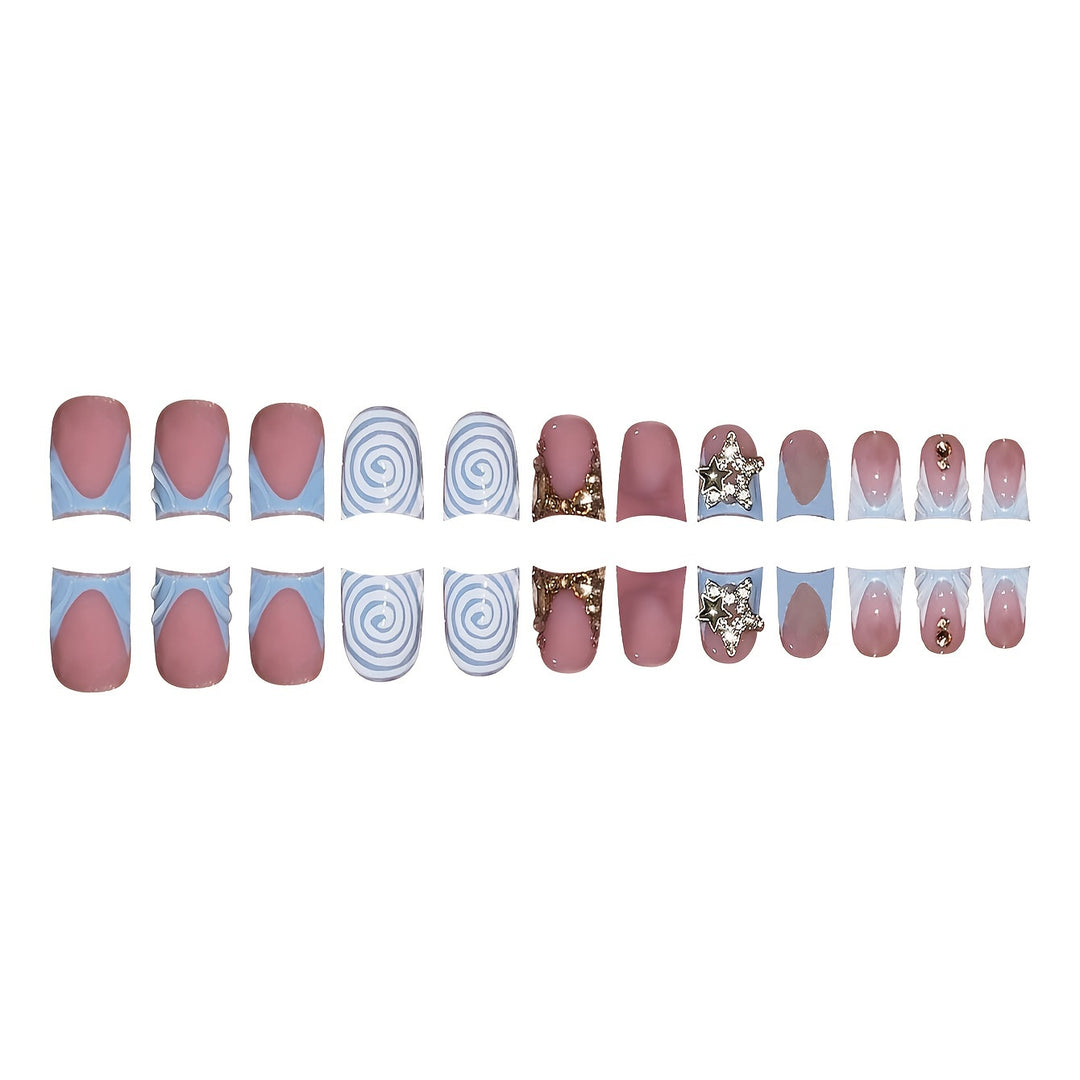 Decorative Press-On Nail Art Set Stornfield
