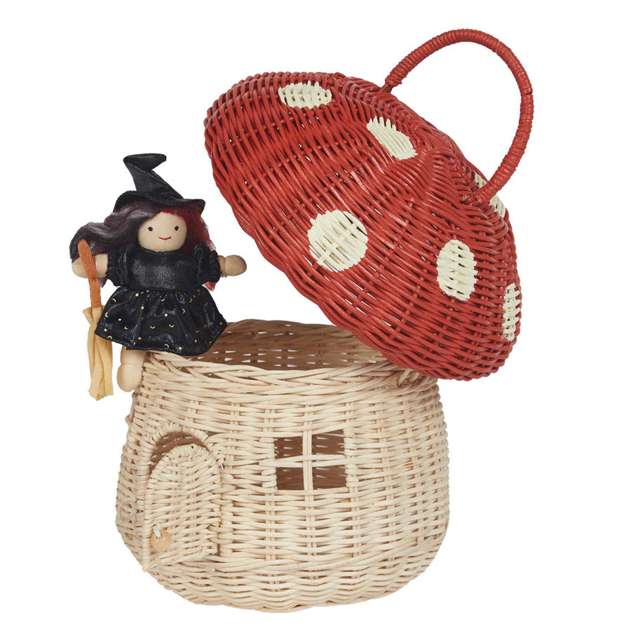 Fun Mushroom-Shaped Woven Storage Basket Stornfield