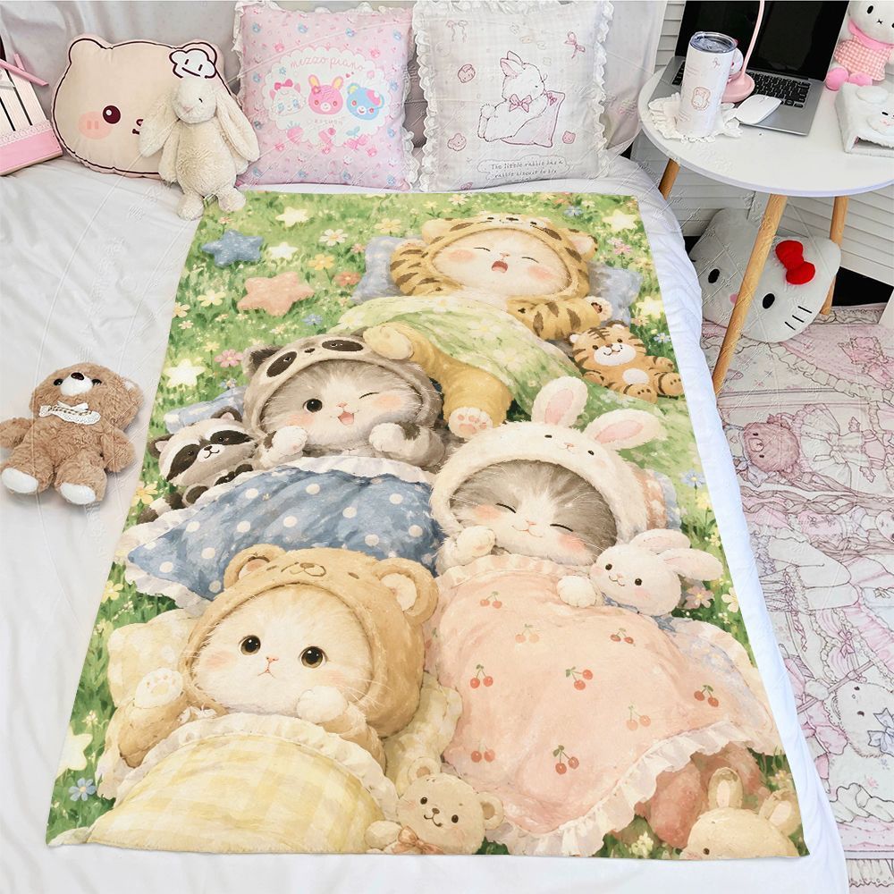 Cozy Plush Animal-Themed Throw Blanket