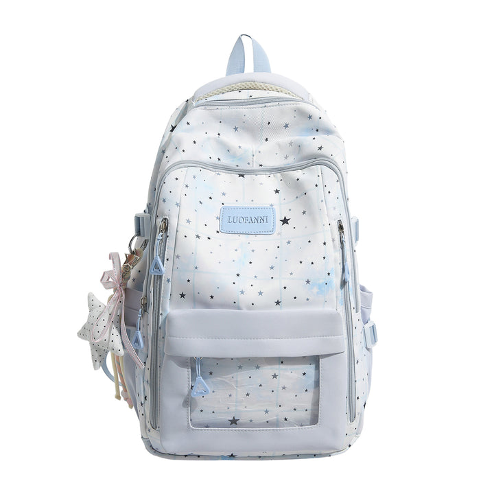Star-Patterned Multi-Compartment Backpack Stornfield