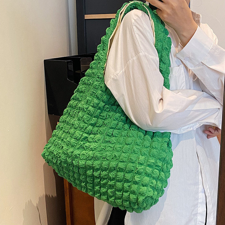 Cozy Textured Shoulder Tote