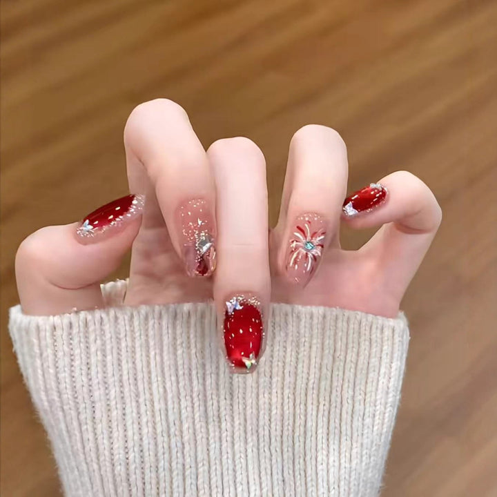 Decorative Holiday-Themed Press-On Nail Art Stornfield