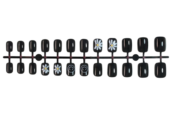Nail art set with creative flower and clock designs Stornfield