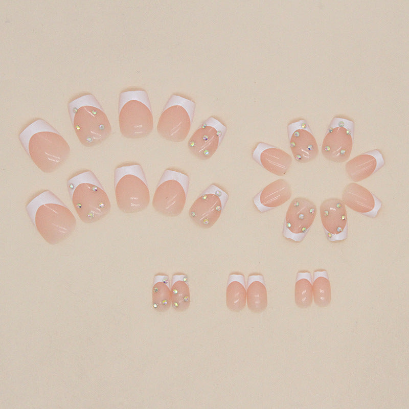 Elegant Rhinestone French Tip Nail Art Stornfield