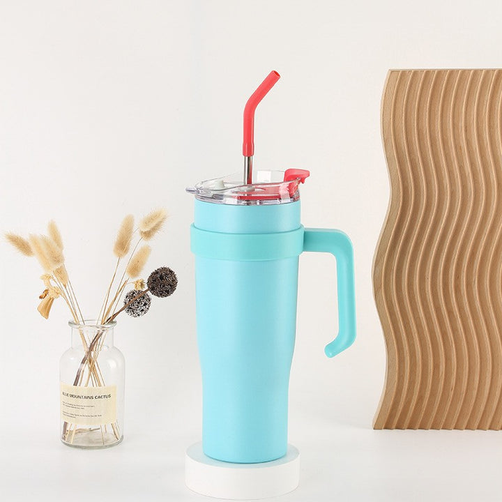 Women's insulated cup with straw and ergonomic handle Stornfield
