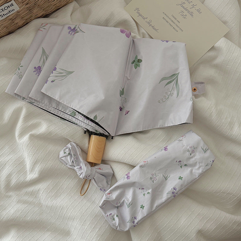 Ladies Folding Umbrella with Elegant Flower Design Stornfield