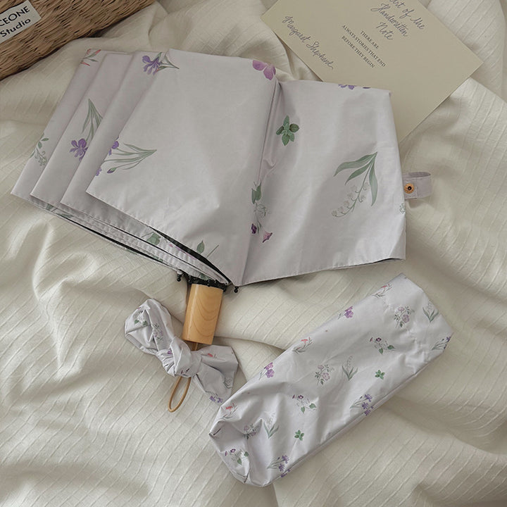 Ladies Folding Umbrella with Elegant Flower Design Stornfield