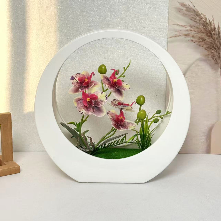 Artificial Orchid Flower Arrangement for Indoor Decor