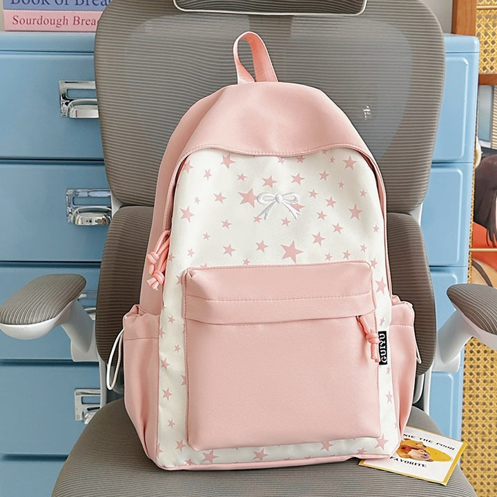 Cartoon-Themed Star-Patterned Backpack Stornfield