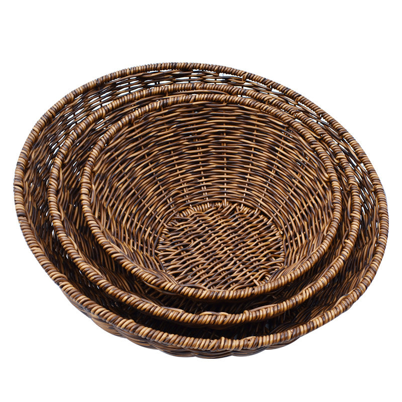 Artisan Woven Round Storage Basket Stornfield