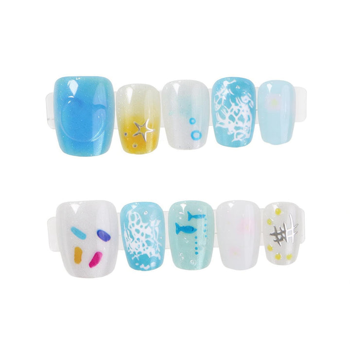 Coastal-Inspired Press-On Nail Art Kit Stornfield