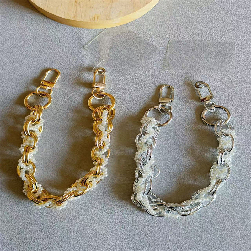 Elegant Pearl-Accented Keychain Stornfield