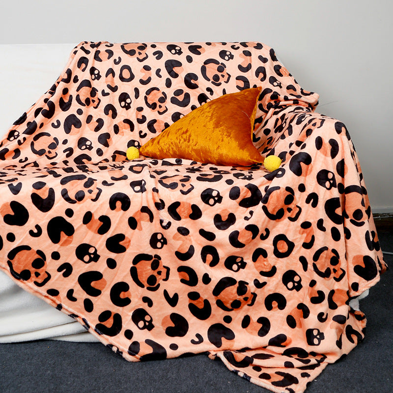 Cuddly blanket with playful motifs of cats and rainbows Stornfield