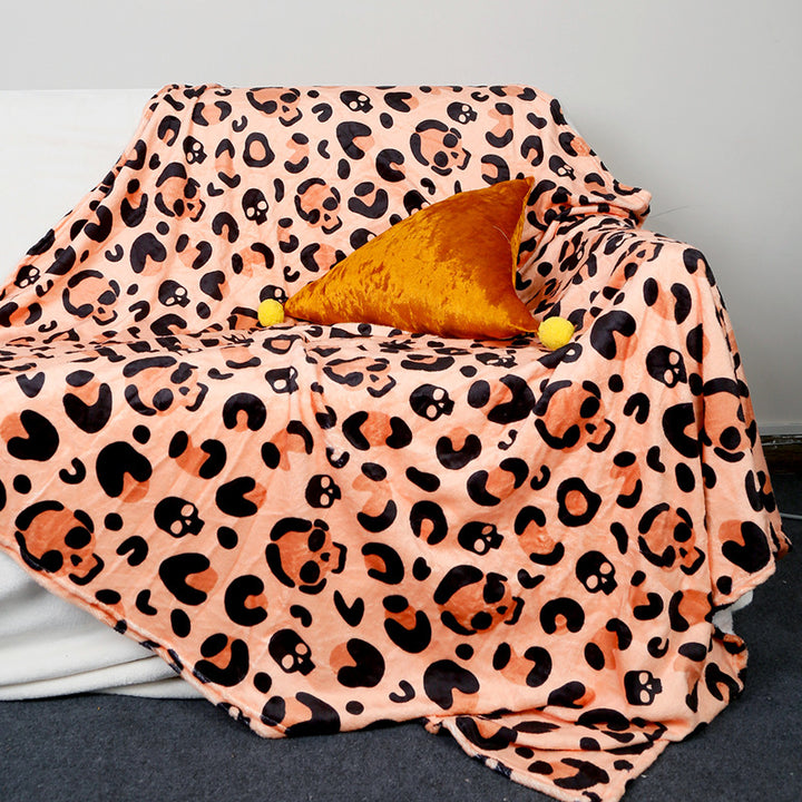 Cuddly blanket with playful motifs of cats and rainbows Stornfield