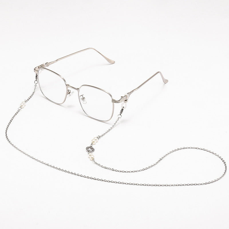 Chic Square Frame Glasses with Decorative Chain Stornfield
