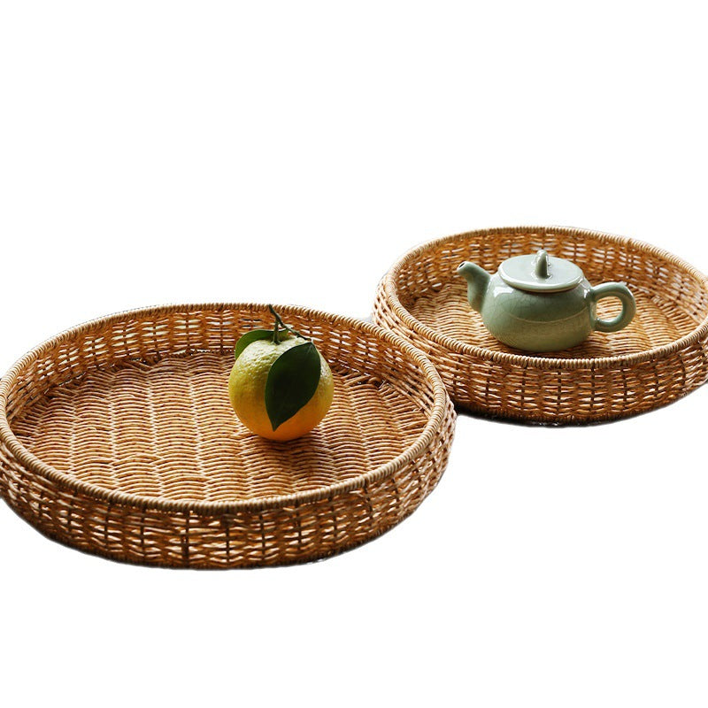Handwoven Decorative Serving Tray Stornfield 1783754312